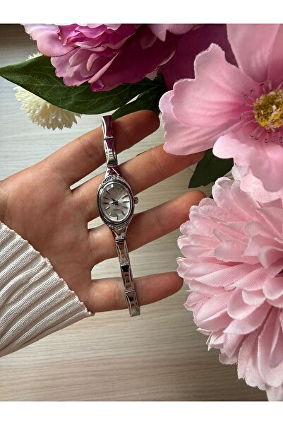 rubsey Retro Minimal Metal Kordon Vintage Kadın Kol Saati Gümüş