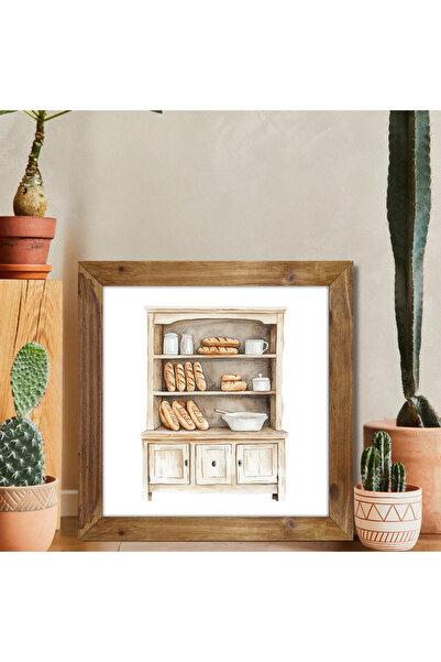 woodhomeworks One Piece Real Wood Framed Decor Pictură pătrată