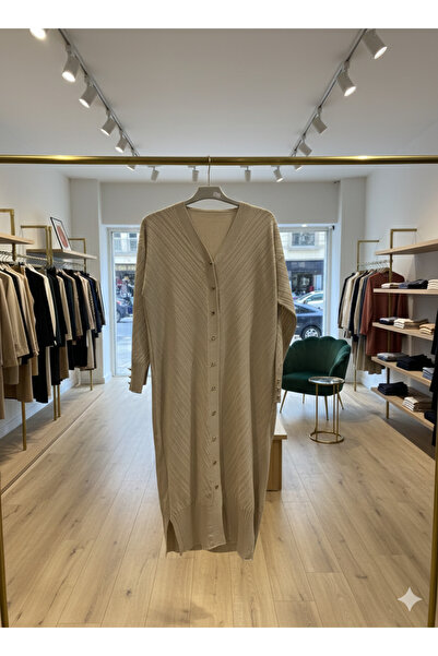 fariza tekstil Merserize gold düğme hırka (boy 120 cm)