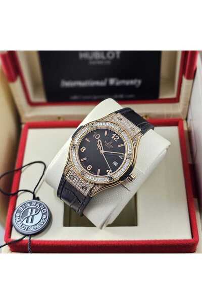 Hublot ساعة هوبلت بيق بانق ستيل دايموند - طار زركون ميناء ارقام جلد