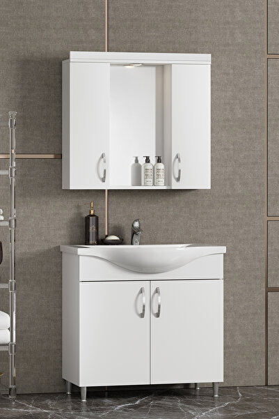 ÖZCEDEN 75 Cm Yıldız Takım Ayaklı Mdf Beyaz