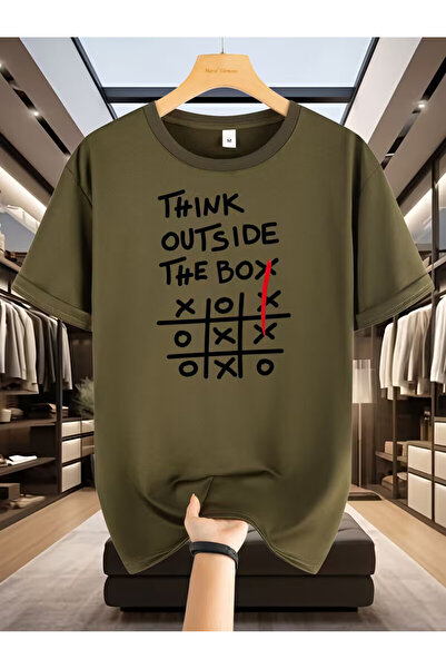 PENTHİLUS تي شيرت للجنسين مكتوب عليه 'فكر خارج الصندوق' - تي شيرت للجنسين