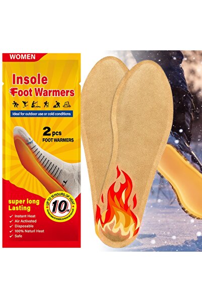 Generic 5 أزواج من مدفئات القدم للنساء، وسادة تدفئة للاستخدام مرة واحدة، 5 عبوات من مدفئات القدم التي تعمل بالهواء الساخن لمدة 10 ساعات