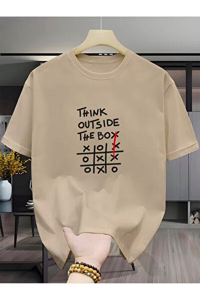 PENTHİLUS تي شيرت للجنسين مكتوب عليه 'فكر خارج الصندوق' - تي شيرت للجنسين