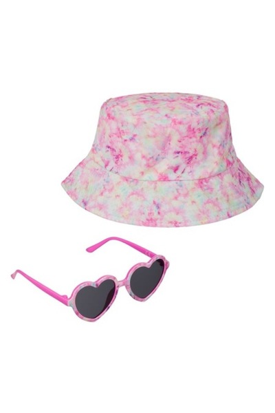 Bibilel Set pălărie și ochelari de soare pentru fete, model Tie Dye, mărimea ...