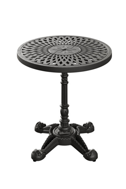 IVF Plastik Aslan Ayak Fiskos Masa 60 cm Yuvarlak Masa Bahçe Balkon Yemek Masası