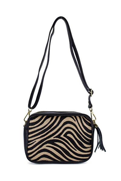 OEM Women's Zebra Hair Leather Crossbody Bag