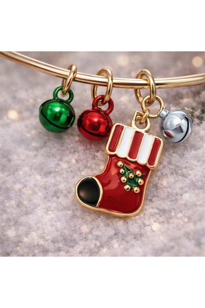 Stoneday New Year's Charm Bell Gold Adjustable Bracelet