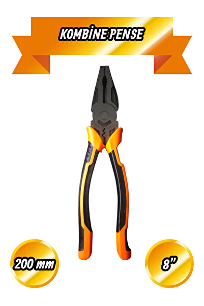 BRATİ HAND TOOLS 200 Mm Kombine Pense 8'' Turuncu İzoleli