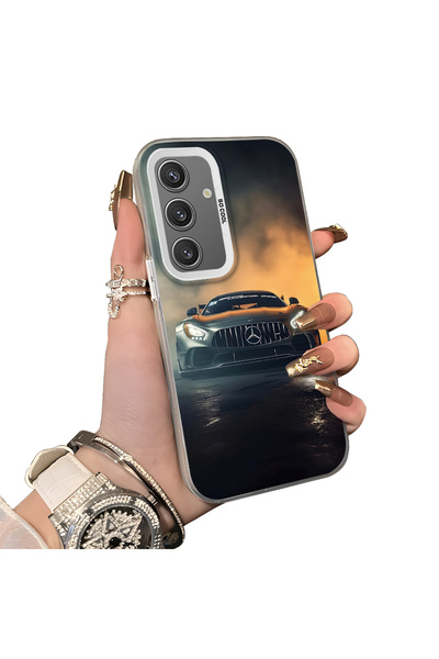 ucuc حافظة سامسونج جالاكسي S24 متوافقة مع الحافة السيليكونية الصلبة ذات الظهر...