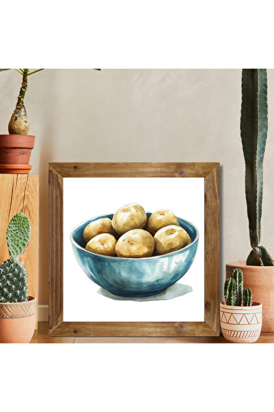 woodhomeworks One Piece Real Wood Framed Decor Pictură pătrată