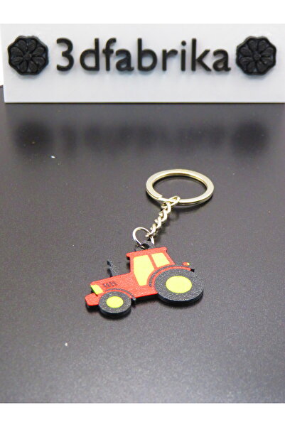 AHWALL Red Tractor Keychain – 3D Printing Collectible Series