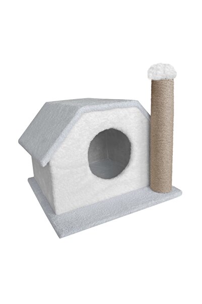 Mestore Karamel Pet Scratching Cat Club 33 X 40 X 45 cm Grey-White - Kp-Klbgr