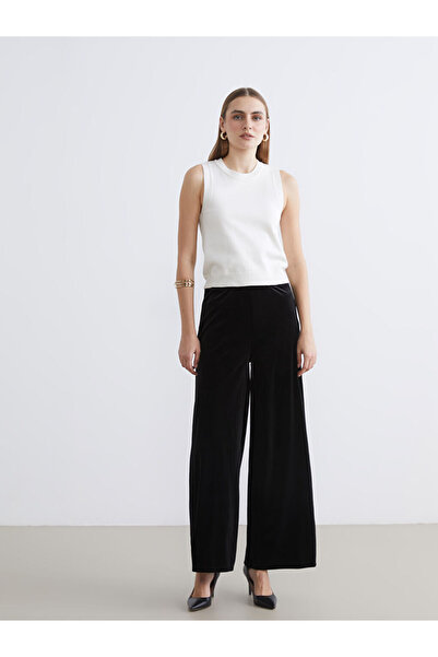 LC Waikiki Sparkling Choices by Shining Store Women's Wide Leg Velvet Pants w...