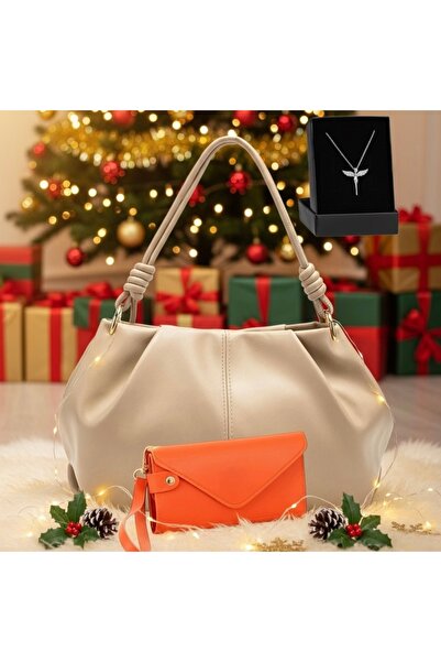 Givenza 🎁 3'lü Hediye Seti: Kadın Omuz Çantası + Cüzdan + Kolye | Şık ve Anl...