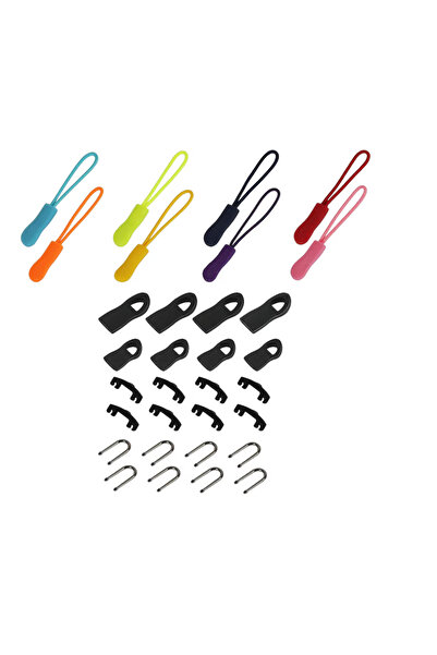 Chifoom Set of 8 accessories for replacing Chifoom zippers, 65 x 9 mm, 16 x 35 mm, 15 x 26 mm, plastic