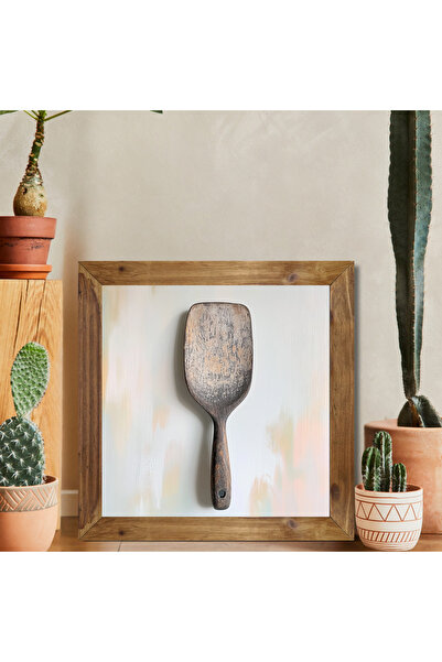 woodhomeworks One Piece Real Wood Framed Decor Pictură pătrată