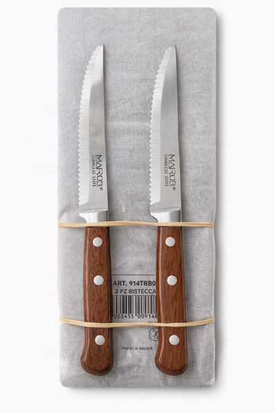 MAROB 2-Piece Steak Knife – Wooden Handle