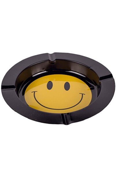 MYONNA IT & E- COMMERCE Μεταλλικό Τασάκι, Μοντέλο Χαμόγελο, Μαύρο/Κίτρινο, 14...