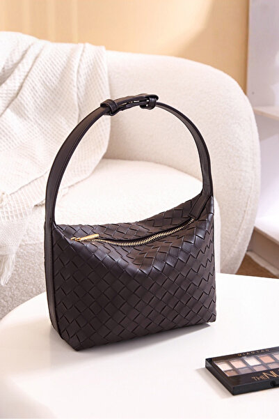 Lucky Tree Genuine Leather Woven Handbags for Women Fashion Designer Clutch P...