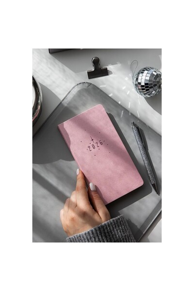 AyrStore 2026 Haftalık Cep Ajandası 12 Aylık - Pembe