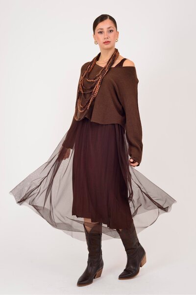 Park Moda 30869 Dual Tulle Detail 2-Piece Dress