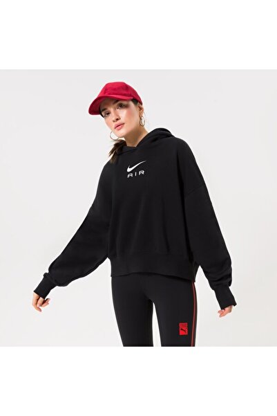 Nike Спортивний одяг Флісова кофта з капюшоном Oversize Siyah Kadın Світшот