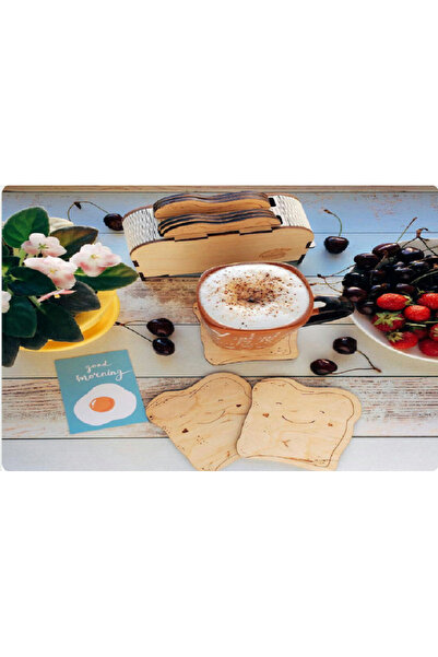 Model Lazer Kesim طقم قاعدة أكواب لتقطيع الخبز مع حامل