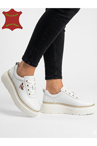 ANGEL BLUE Γυναικεία Casual Παπούτσια από Δέρμα με Μεταλλική Εφαρμογή Εντόμων