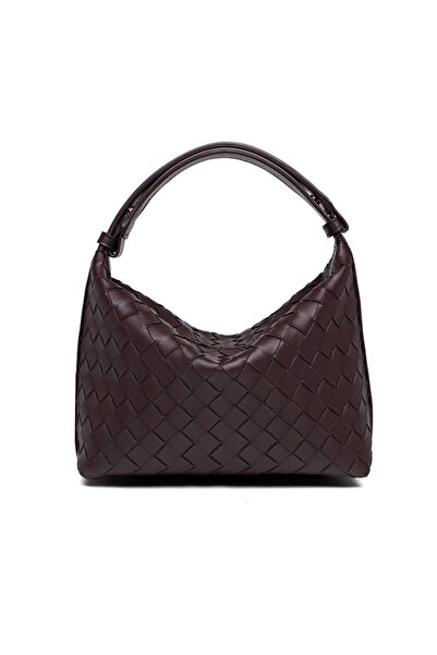 Lucky Tree حقائب يد نسائية من الجلد الطبيعي المنسوج، حقيبة يد أنيقة بتصميم عص...