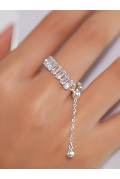 Take Two By Styli خاتم سلسلة كريستالية متلألئة