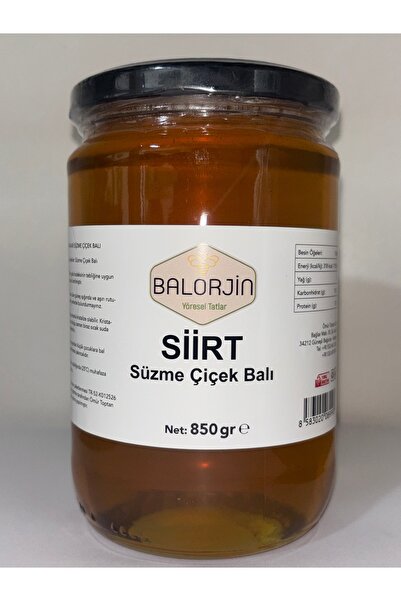yöresel Balorjin Siirt Süzme Çiçek Balı 850 GR-Doğal Bal (ANALİZLİ)