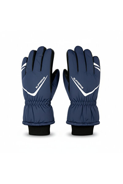 Mustran L-Xl Touchscreen Motorcycle Ski Gloves with Fur Inside |   Waterproof - Windproof Winter Casual Gloves