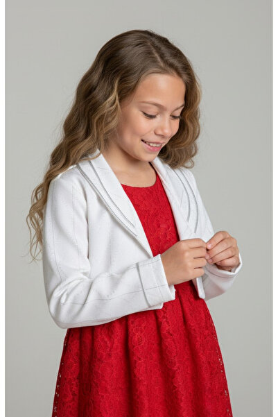 FESSHERA KİDS Set haine din dantelă pentru fetiță, jachetă bolero, 9-12 ani