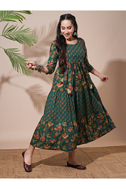 Globus By Styli فستان عمل متوسط الطول من أبلا مزين بطبعة زهور كاملة