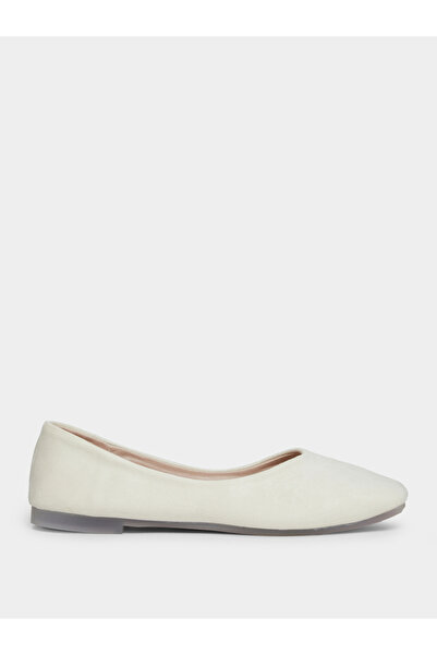 Take Two By Styli Beige Pointed Toe Ballet Flats