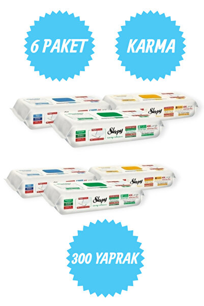 Sleepy 6'lı Easy Clean Mopa Uyumlu Yer Temizlik Havlusu&Mendili Karma Paket 6...