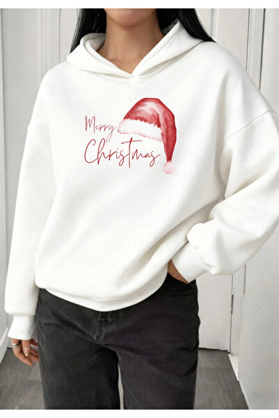 Arz giyim Ardente Collective New Year Merry Cristimas White Sweatshirt