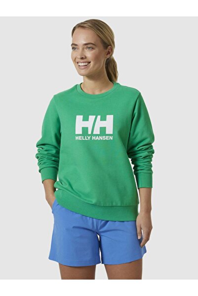 Helly Hansen Bluză de trening verde cu logo Hh Crew 2.0 (34462-4101168) pentru femei