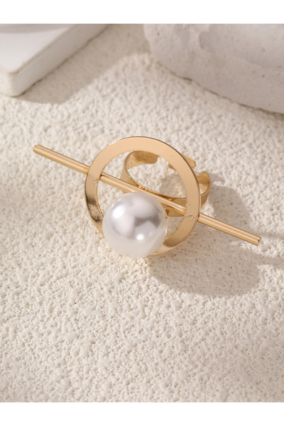 Take Two By Styli Irregular Faux Pearl Embellished Ring