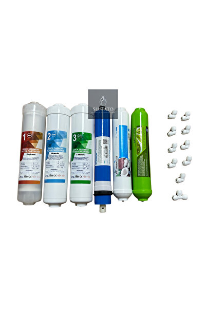 SUMATO Kapalı Kasa Ihlas Aura Cebilon Uyumlu Alkalili Su Arıtma Filtre Seti