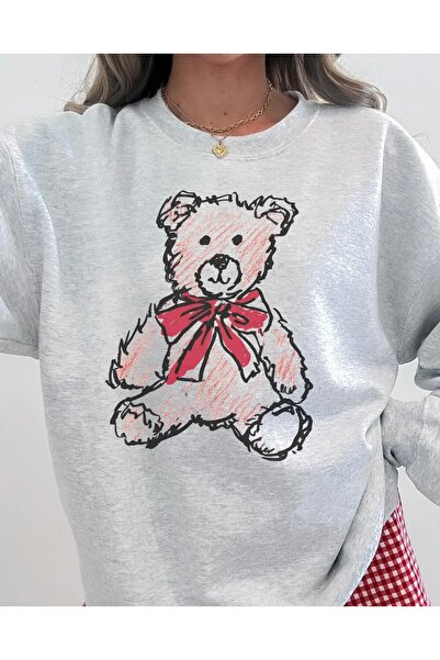Jose Clothing Teddy Bear Printed Organic Cotton Sweatshirt