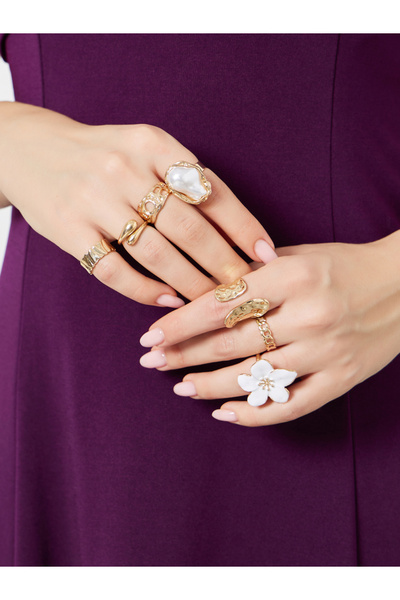 Styli مجموعة من 7 خواتم متنوعة