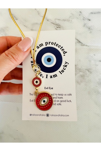 Talia&Talia Car Rearview Mirror Ornament - Evil Eye Bead