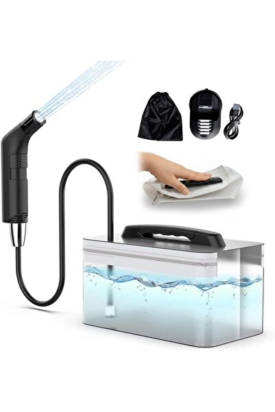 Mr Pin بيديه محمول (شطاف المسافر) قابل لإعادة الشحن، بخاخ دش للسفر والتخييم