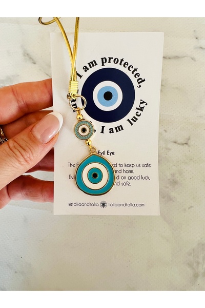 Talia&Talia Car Rearview Mirror Ornament - Evil Eye Bead