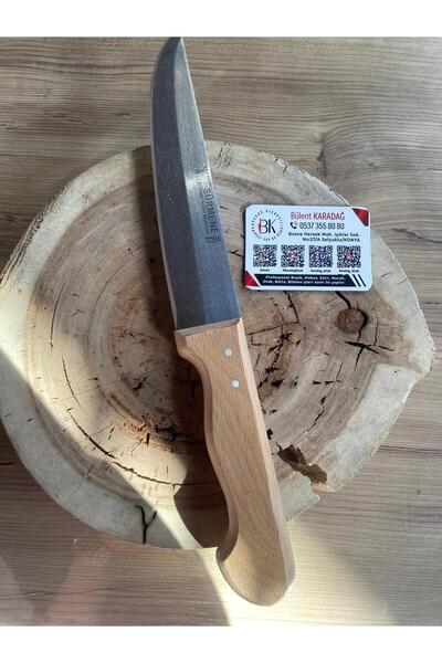 Karadağ 🔪 SÜRMENE Kalın Saplı Kahverengi Mutfak Bıçağı 16,5 cm