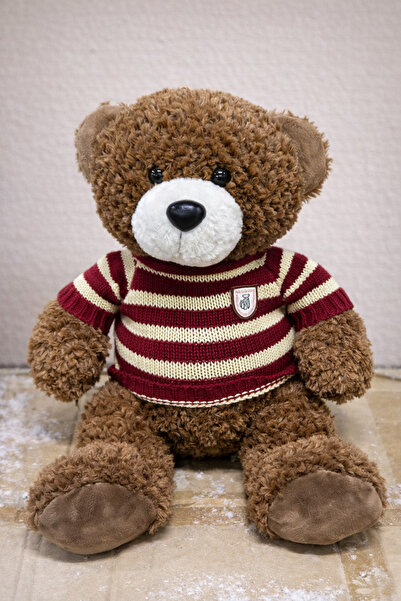 TOHA دمية دب قطيفة 45 سم - دمية دب تيدي بسترة هدية لعبة ناعمة