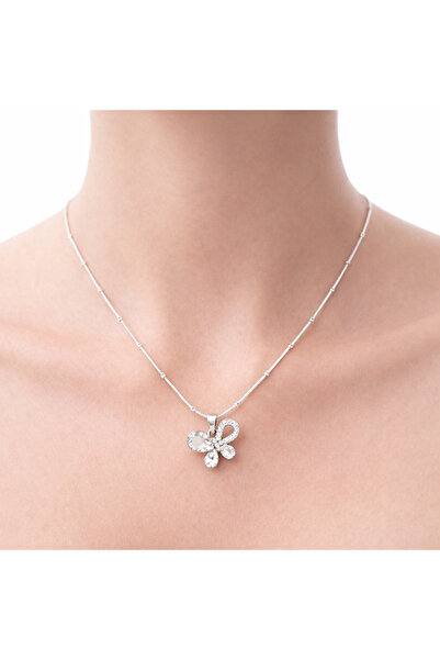 Bittox Women's Colorful Stone Butterfly Figured Steel Necklace-Trendy and Sty...