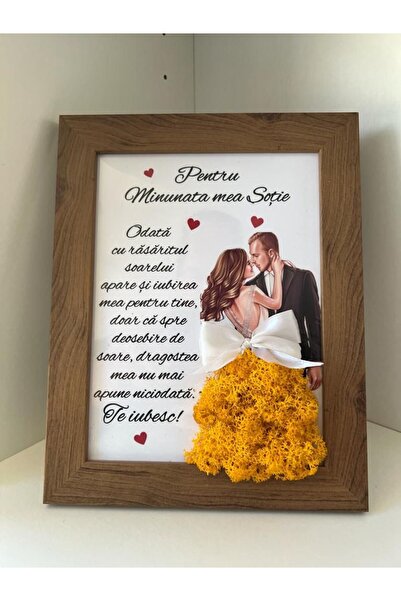 Bee Funky Personalized Lichen Frame for Wife Couple